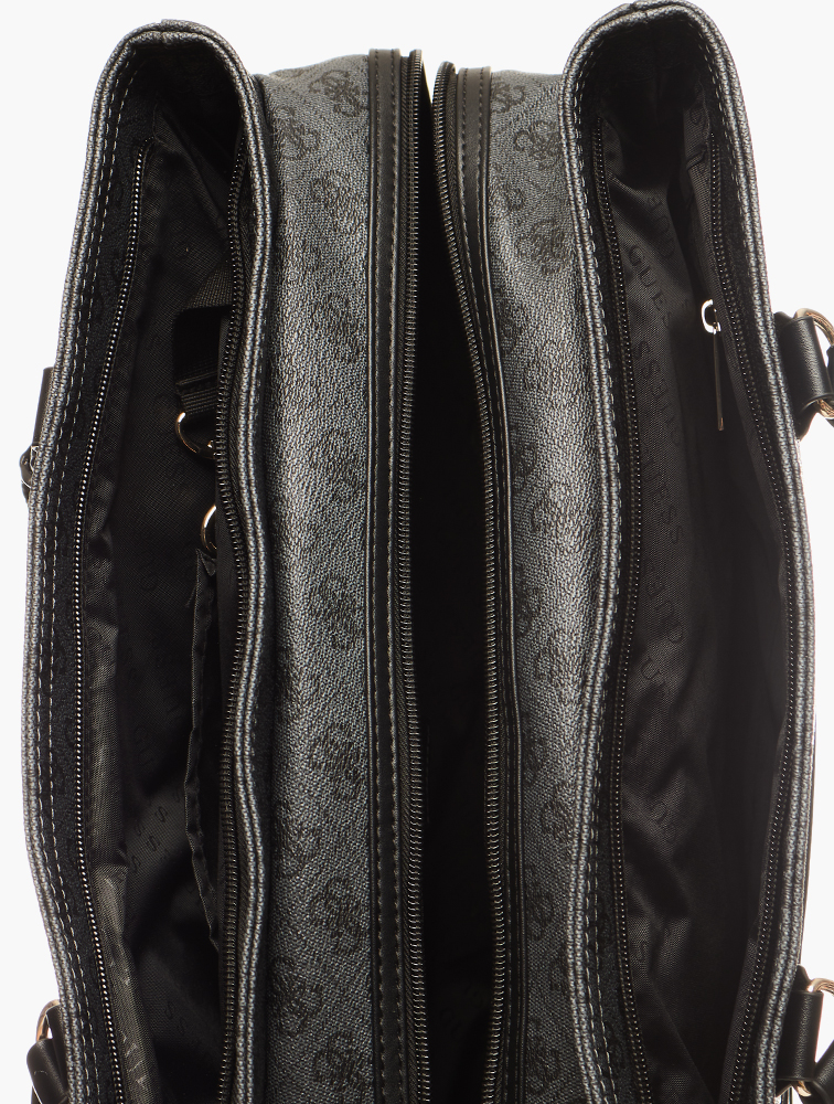 GUESS Women Jesco Shopper Tote Bag – Coal (Kohle), Aus Kunstleder, Ein Hauptfach, Elegant & Praktisch